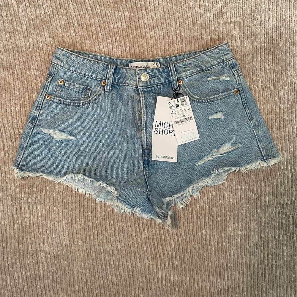 Stradivarius Micro Jean Shorts